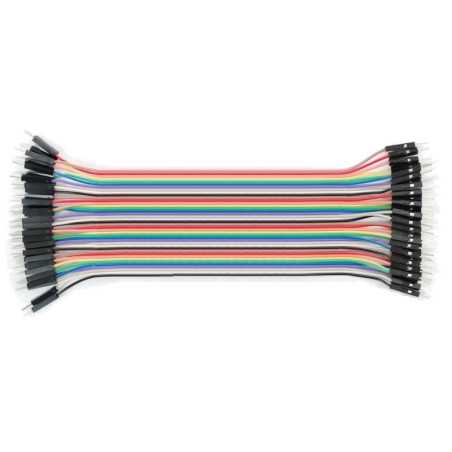 Zestaw 40szt Kabli-zworek 20cm połączeniowych WTYK-WTYK MĘSKIE /048 ARDUINO