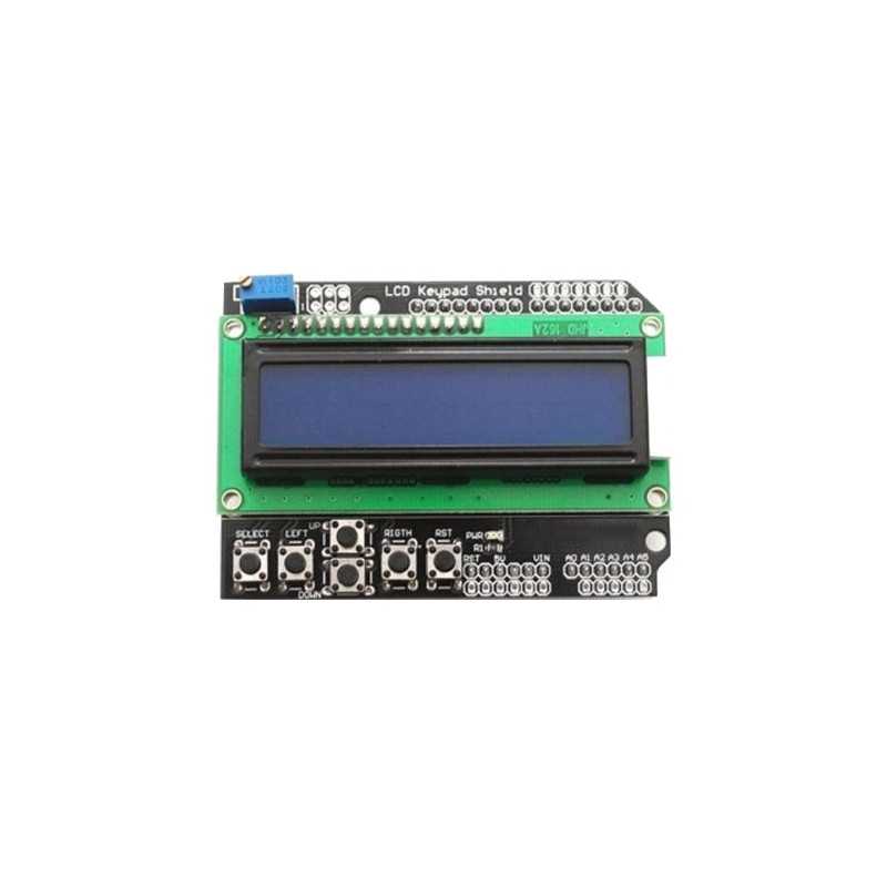 MODUŁ WYŚWIETLACZ LCD 2x16 NIEBIESKI Z KLAWIATURĄ. SHIELD ARDUINO