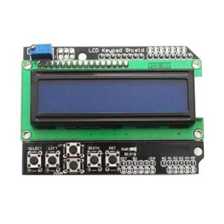 MODUŁ WYŚWIETLACZ SHIELD LCD 2x16 NIEBIESKI Z KLAWIATURĄ ARDUINO