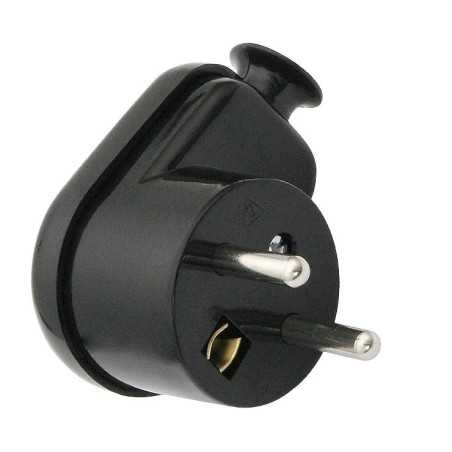 WTYCZKA SIECIOWA WT-16 KĄTOWA CZARNA 230V 16A /2162