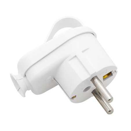 WTYCZKA SIECIOWA WT-16U/Z Z UCHEM KĄTOWA BIAŁA 230V 16A /2382