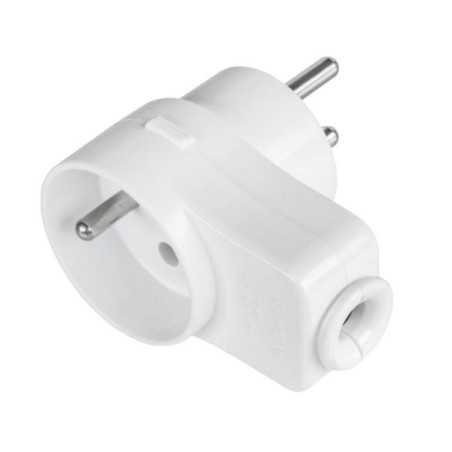 WTYCZKA SIECIOWA WTG-10 KĄTOWA Z GNIAZDEM BIAŁA 230V 16A Z UZIEMIENIEM