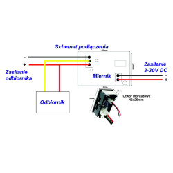 WOLTOMIERZ AMPEROMIERZ 100V 50A LED PANEL MODUŁ MIERNIKA RED/BLUE PODWÓJNY YT