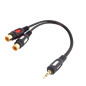 KABEL JACK 3,5 WTYK - 2x GNIAZDO RCA 25cm KPO3872 KABEL JACK 3,5 WTYK - 2x GNIAZDO RCA 25cm KPO3872