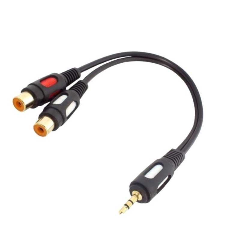 KABEL JACK 3,5 WTYK - 2x GNIAZDO RCA 25cm KPO3872 KABEL JACK 3,5 WTYK - 2x GNIAZDO RCA 25cm KPO3872