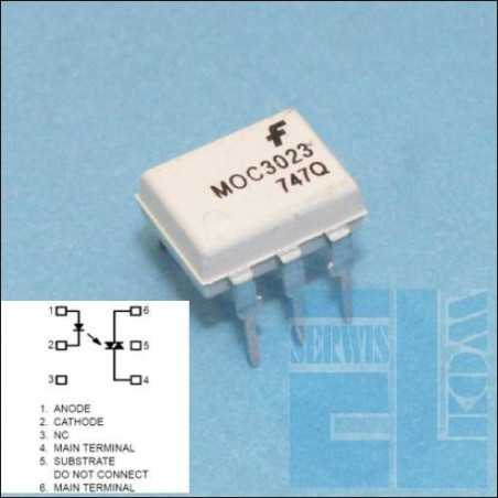 OPTOTRIAK MOC3023 5mA 400V DIP6