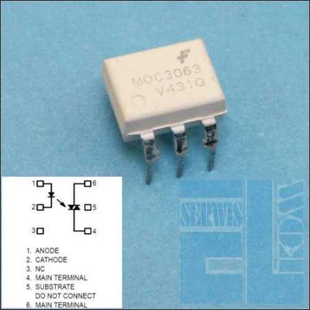 OPTOTRIAK MOC 3063 5mA 600V ZERO CROSS