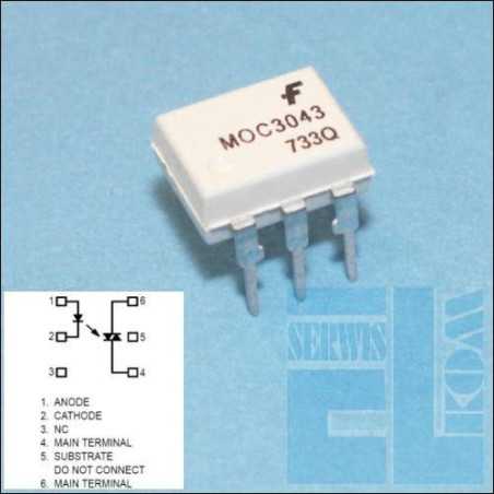  OPTOTRIAK MOC 3043 5mA 400V ZERO CROSS