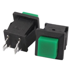 PRZYCISK PBS-14AG BISTABILNY ZIELONY 1A 250V KWADRATOWY ZATRZASK