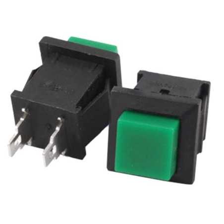 PRZYCISK PBS-14BG MONOSTABILNY ZIELONY 1A 250V KWADRATOWY ZATRZASK