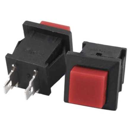 PRZYCISK PBS-14BR MONOSTABILNY CZERWONY 1A 250V KWADRATOWY ZATRZASK