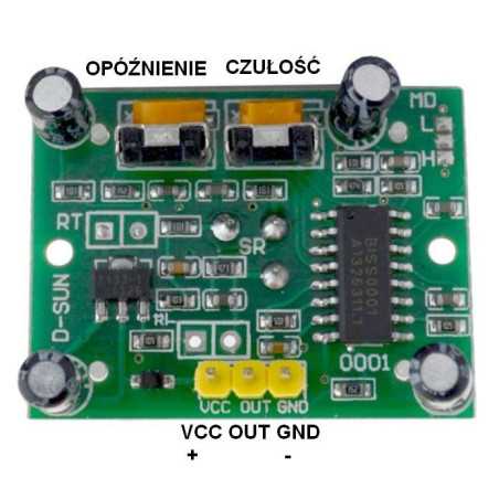 MODUŁ CZUJNIK RUCHU SR501 ARDUINO