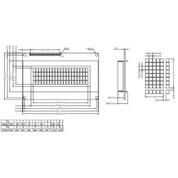 WYŚWIETLACZ LCD 4x20 2004A FHW K/W BIAŁY 40mA