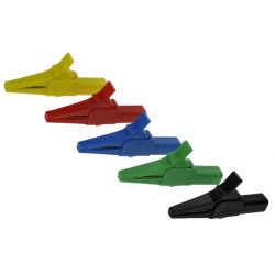 KROKODYLEK GNIAZDO 4mm ŻÓŁTY BEZPIECZNY 32A 1000V 83,5mm IZOLOWANY