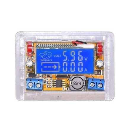 ZASILACZ PRZETWORNICA STEP-DOWN Z WYŚWIETLACZEM LCD + OBUDOWA