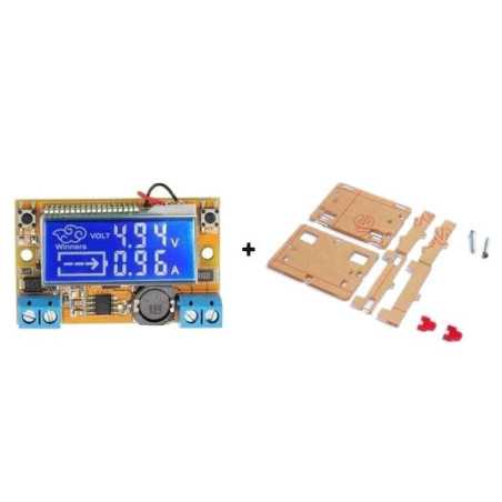 ZASILACZ PRZETWORNICA STEP-DOWN Z WYŚWIETLACZEM LCD + OBUDOWA