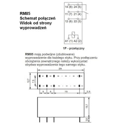 PRZEKAŹNIK MOCY RELPOL RM85 24V AC~ 16A RM85-2011-35-5024 24VAC 16A 1P