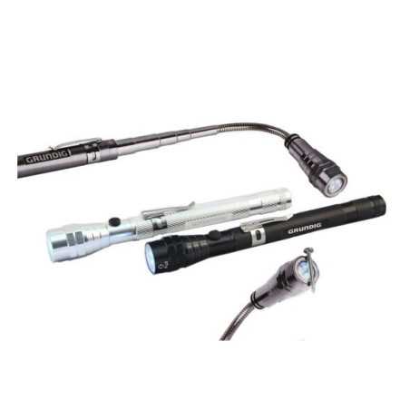 LATARKA 3 LED TELESKOPOWA GRUNDIG CZARNA