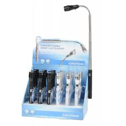 LATARKA 3 LED TELESKOPOWA GRUNDIG SREBRNA