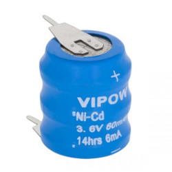 AKUMULATOR 3,6V 60mAh Ni-Cd AKUMULATOREK VIPOW P322