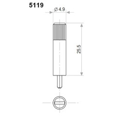 GAŁKA POKRĘTŁO PT10 5119 CZARNE PIHER