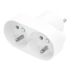 ROZGAŁĘZNIK SIECIOWY R-270P 2x GNIAZDA OWAL BIAŁY 230V 16A Z UZIEMIENIEM