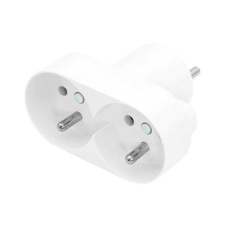 ROZGAŁĘZNIK SIECIOWY R-270P 2x GNIAZDA OWAL BIAŁY 230V 16A Z UZIEMIENIEM