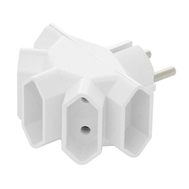 ROZGAŁĘZNIK SIECIOWY R-5 5x GNIAZDA PŁASKIE BIAŁY 230V 16A BEZ UZIEMIENIA