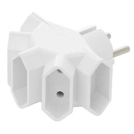 ROZGAŁĘZNIK SIECIOWY R-5 5x GNIAZDA PŁASKIE BIAŁY 230V 16A BEZ UZIEMIENIA