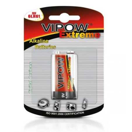 BATERIA 9V 6LR61 ALKALICZNA EXTREME VIPOW