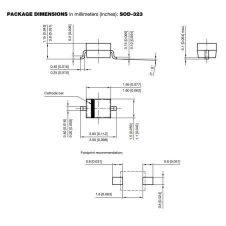DIODA PRZEŁĄCZAJĄCA 1N4148 SOD323 0,15A 100V SMD