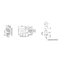 POTENCJOMETR OBROTOWY 5k LINIOWY Z WYŁĄCZNIKIEM L-20