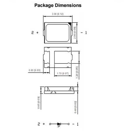 DIODA LED SMD 3020 BIAŁA 2000mcd 120st