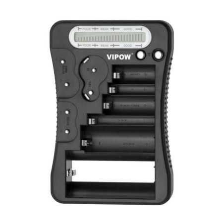 Tester baterii z wyświetlaczem LCD KT333 VIPOW DO PONAD 12 TYPÓW BATERII