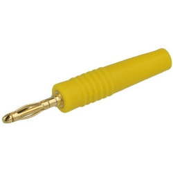 WTYK BANAN 2mm ŻÓŁTY ZŁOCONY 36mm 25.205.3 10A 60V