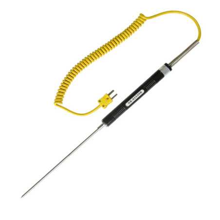 Czujnik Sonda temperatury Termopara K 800st. PRĘT 18cm BAGNETOWA WTYK NOŻOWY 2-Pin