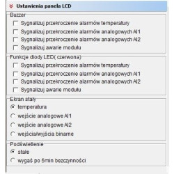 LCD-HMI-D4M PANEL HMI NA SZYNĘ DIN 4MODUŁY KOMPAT. BASICGSM2, MULTIGSM2 (BEZ PS)