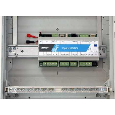 OptimaGSM-PS-D9M CENTRALA ALARMOWA Z GSM 12VDC NA SZYNĘ DIN Z AUTOMATYKĄ BUDYNKOWĄ