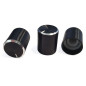 GAŁKA POTENCJOMETRU GCLG14 GŁADKA CZARNA 14mm ALUMINIUM H-17mm