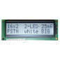 WYŚWIETLACZ LCD 2x16 1602B FHW K/W BIAŁY BIG DUŻE ZNAKI 16x2 CYRYLICA