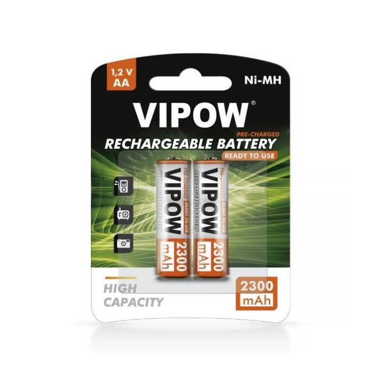 AKUMULATOR NI-MH AA 2300mAh HR6 RTU 2szt/blister VIPOW GOTOWE DO UŻYCIA