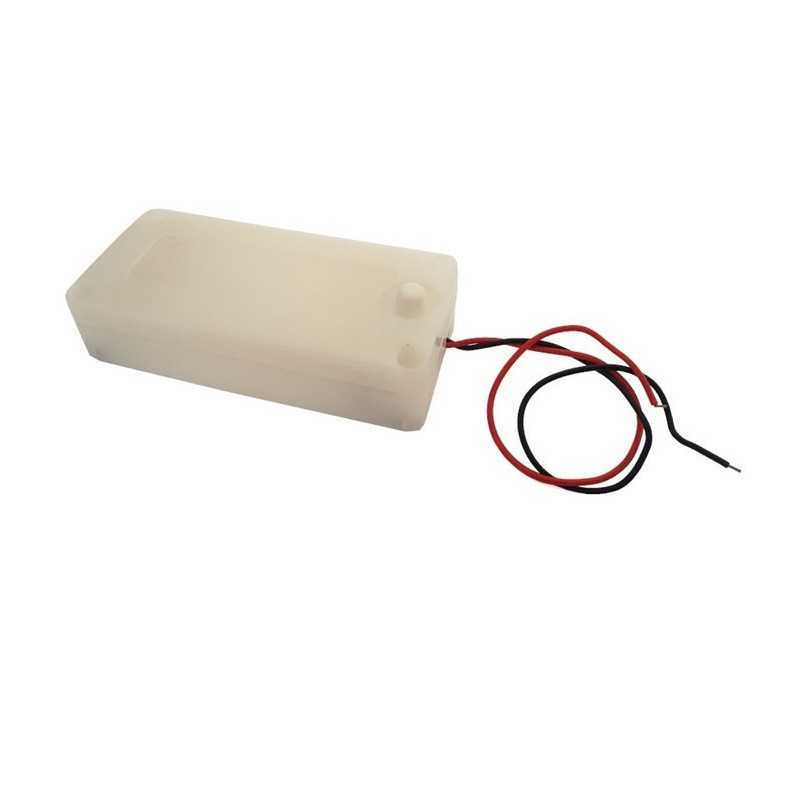 KOSZYK POJEMNIK BATERII 2x AA PŁASKI HERMETYCZNY BIAŁY Z WYŁĄCZNIKIEM ZAMYKANY 2x R6