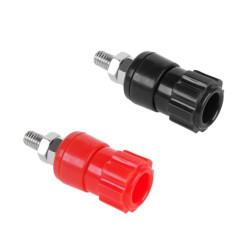 GNIAZDO BANAN 4mm CZARNE 16mm DUŻE