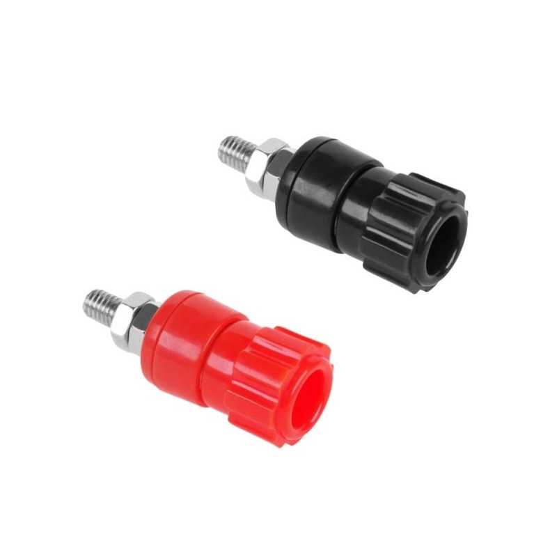 GNIAZDO BANAN 4mm CZARNE 16mm DUŻE