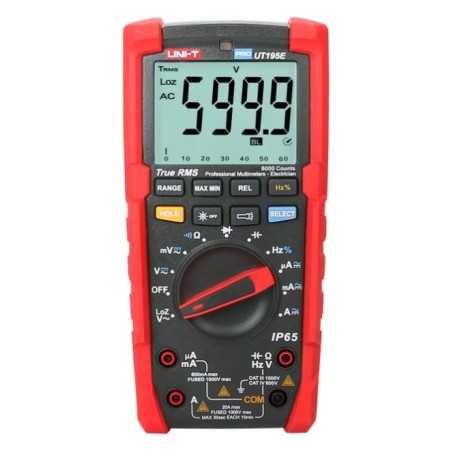 MIERNIK MULTIMETR UT195E PROFESIONAL TRUE RMS IP65 Prąd do 20A UNI-T UNIWERSALNY !! NOWOŚĆ