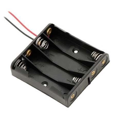 KOSZYK BATERII POJEMNIK 4x AA PŁASKI R3 Z PRZEWODEM