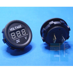 WOLTOMIERZ PANELOWY MIERNIK OKRĄGŁY 3,3 - 24V DC LED ZIELONY