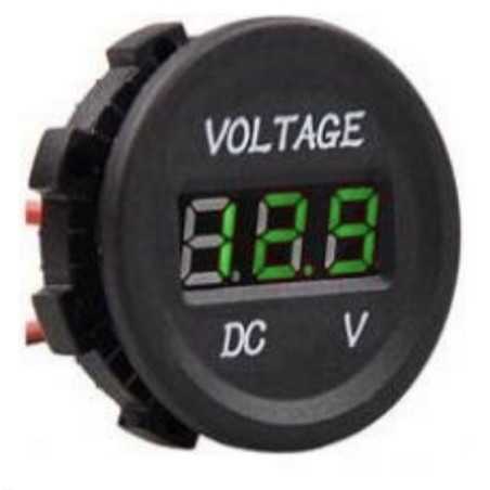 WOLTOMIERZ PANELOWY MIERNIK OKRĄGŁY 3,3 - 24V DC LED ZIELONY