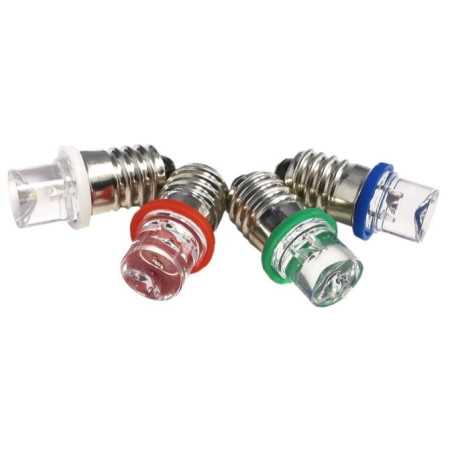 ŻARÓWKA E10 LED 3,8V 0,3W BIAŁA WKRĘCANA