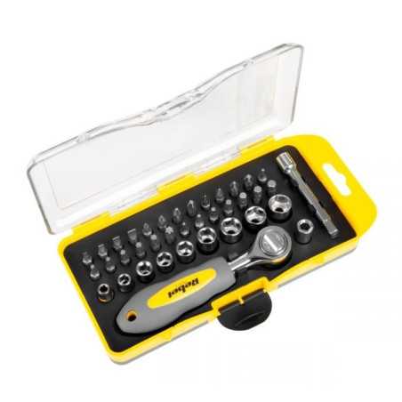 ZESTAW BITÓW I NASADEK Z GRZECHOTKĄ 38szt REBEL TOOLS RB1104